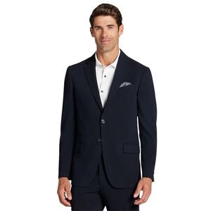 Jos. A. Bank Blazer Mens Tailored Fit Comfort Stretch Navy Blue 100% Wool EUC